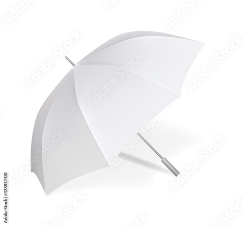 Blank white open umbrella mockup for branding
