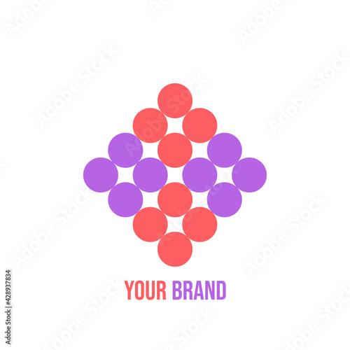 abstract circle logo design vector template for creative company logo