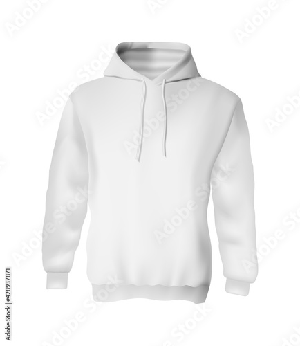Blank white sweatshirt hoodie mockup for branding