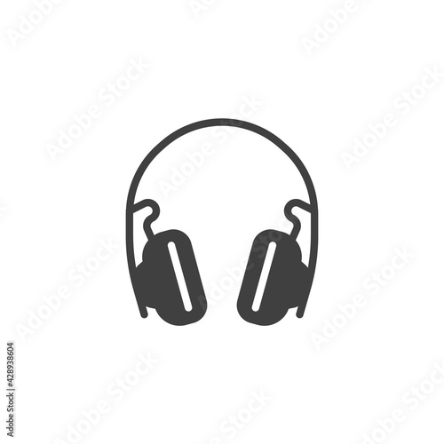 Wireless headphones vector icon