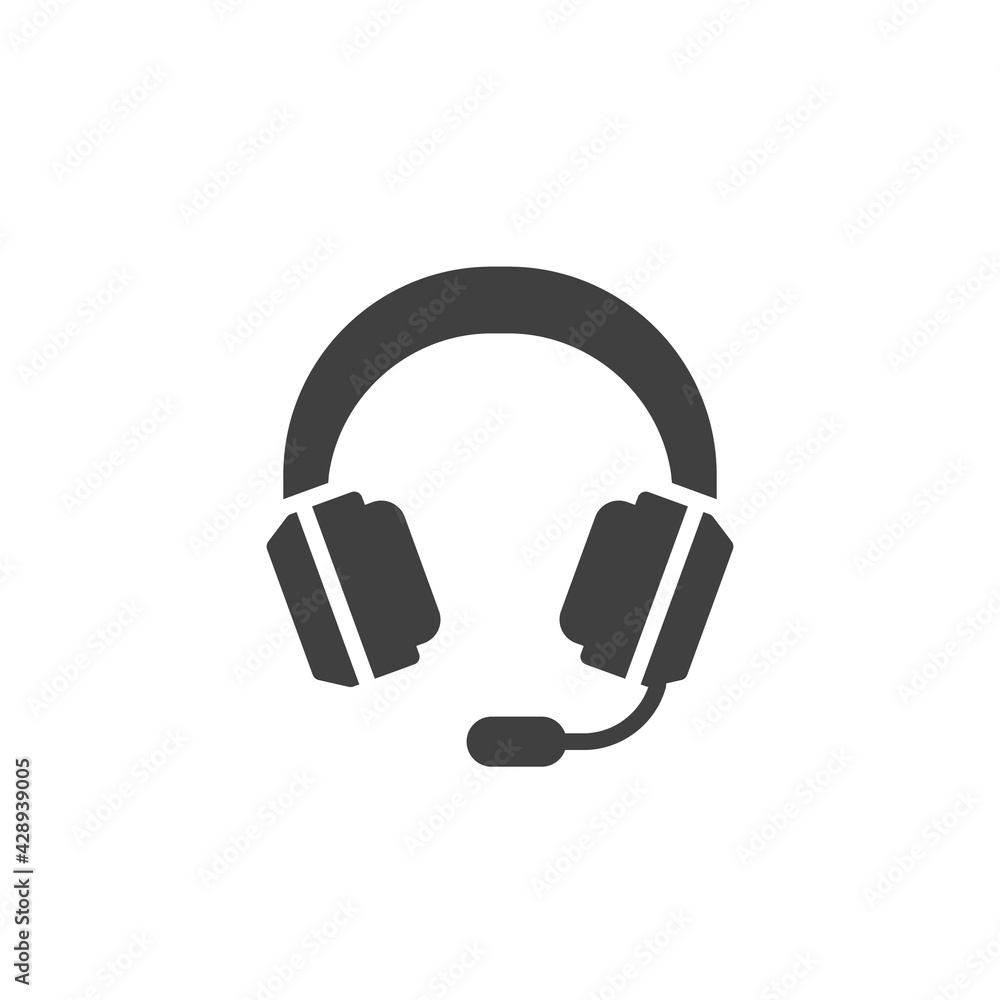 Wireless headset vector icon Wireless headset vector icon