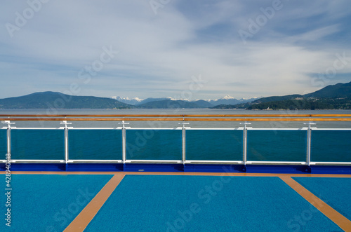 Promenade deck on a cruise ship