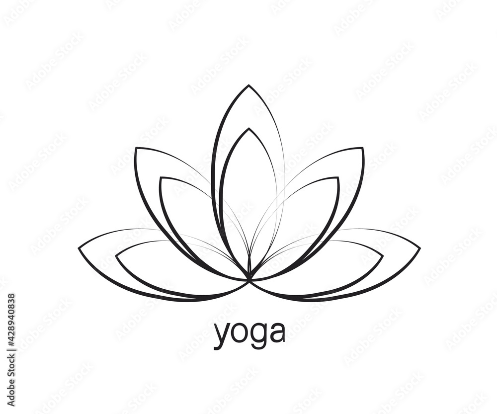 Lotus on a white background. Symbol. Vector illustration. Lotus on a white background. Symbol. Vector illustration.