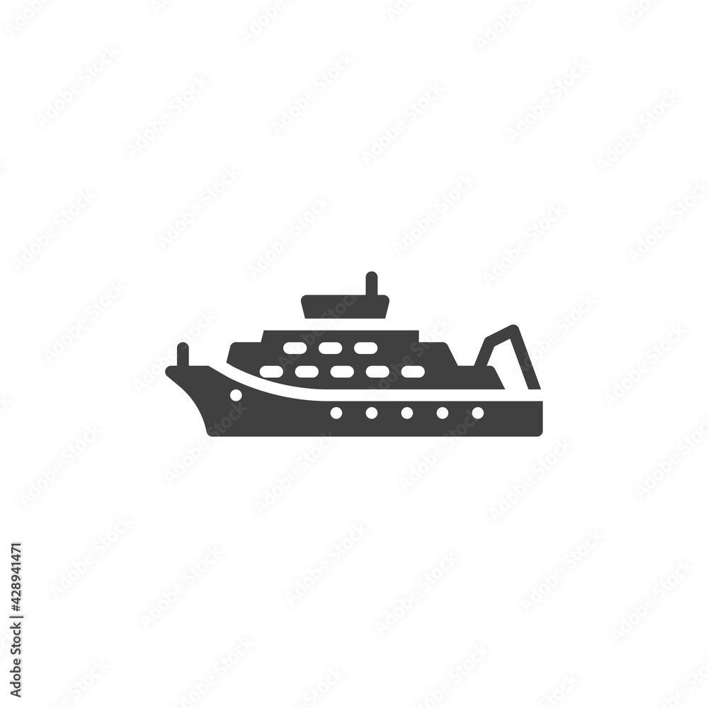 Cruise ship vector icon Cruise ship vector icon