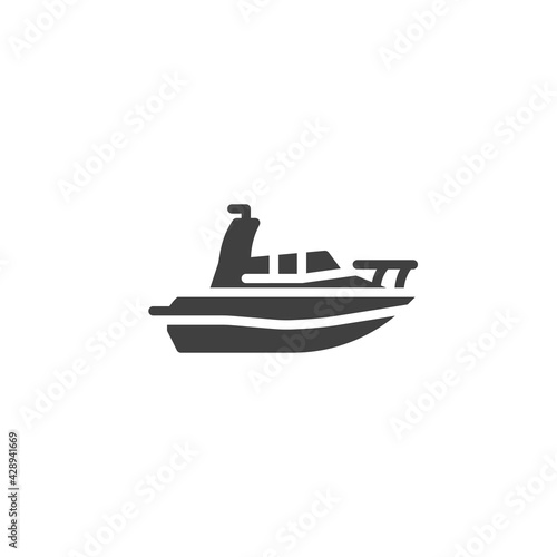 Speed boat vector icon