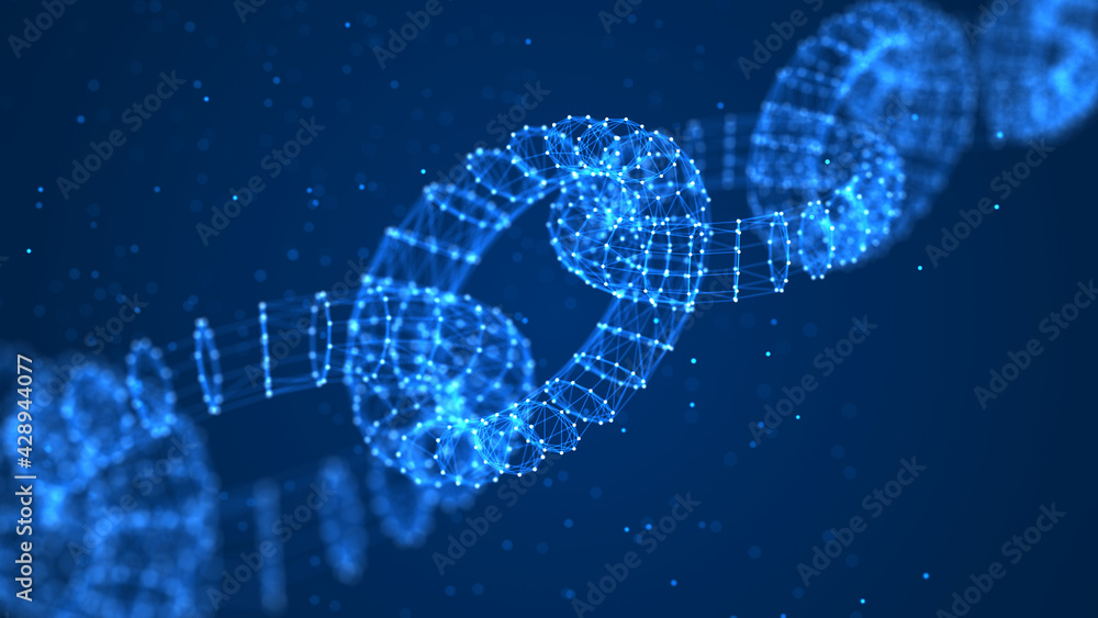 Blockchain concept. Technology background. Cryptocurrency, concept of digital code. Grid of triangles glowing in blue dot network, abstract background. 3D rendering Blockchain concept. Technology background. Cryptocurrency, concept of digital code. Grid of triangles glowing in blue dot network, abstract background. 3D rendering