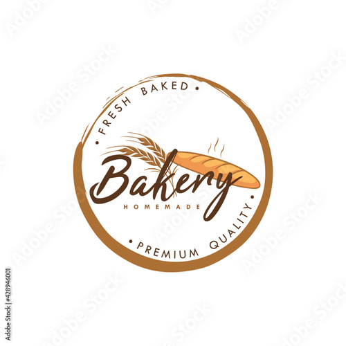Bakery and Dessert Logo, Zen Bakery Logo, Simple Bakery Logo Vector Template