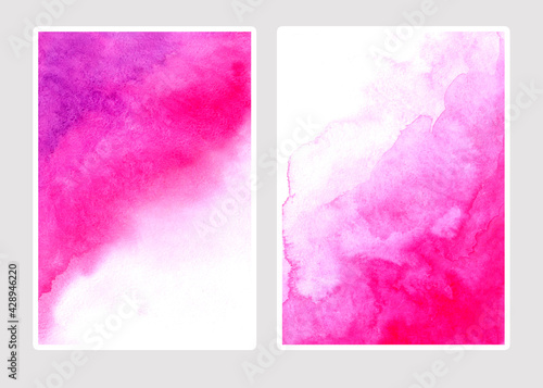 Set of hand drawn watercolor backgrounds. Set of cards with textures for your design, logo, postcard, invitation