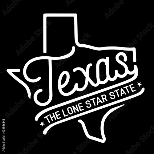 Texas map design template. Vector and illustration.
