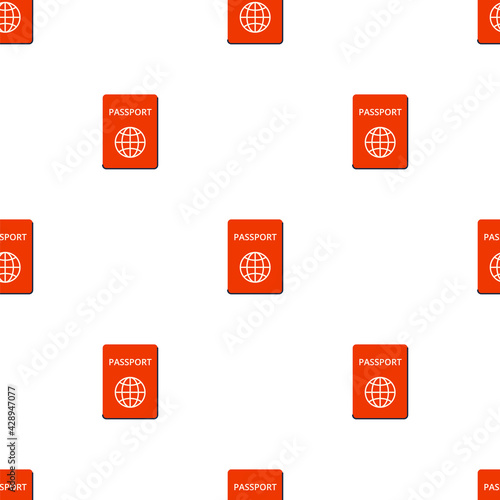 The passport. Seamless pattern for textiles and packaging. Vaccinations and new travel. Vector