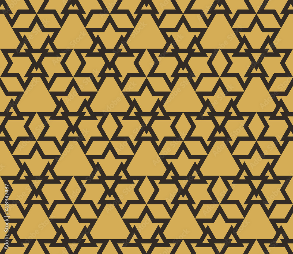 Fototapeta premium Geometric seamless pattern. Geometrical ornament. Vector illustration. Endless texture.