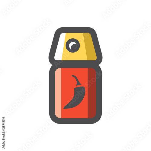 Pepper Spray for self defense Vector icon Cartoon illustration