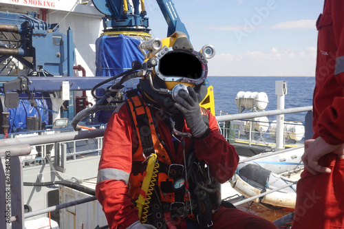 offshore commercial diving at Single Point Mooring Buoy