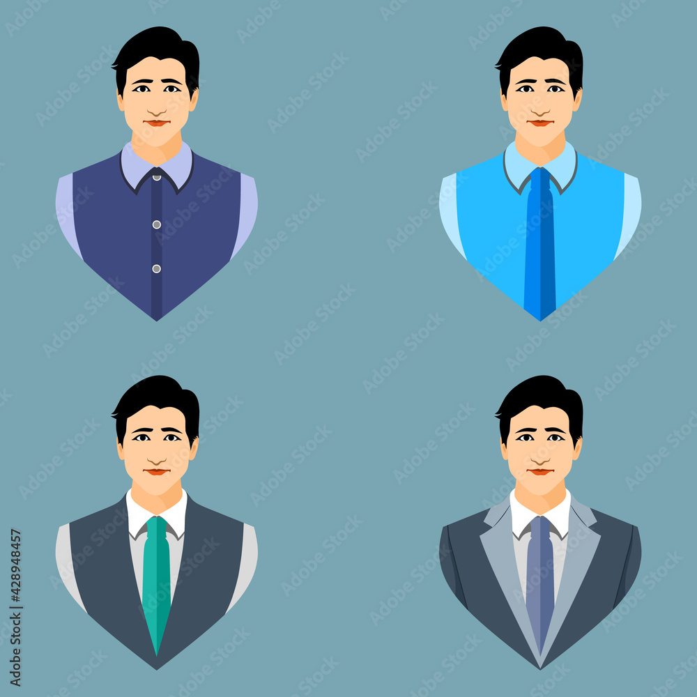 Flat design of people character. Office worker illustration Flat design of people character. Office worker illustration