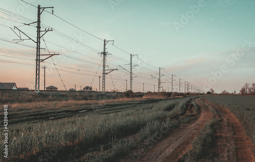 railway in the morning