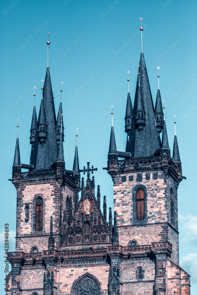 Church of Our Lady before Tyn, Old Town in Prague, Czech Republic