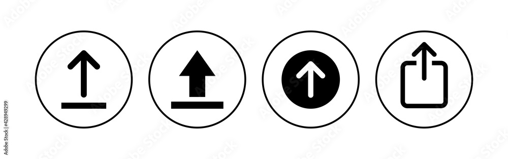 Upload icon set. load data symbol Upload icon set. load data symbol