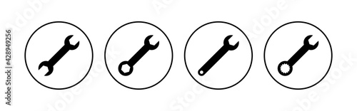 Wrench icon set. repair icon vector. tools icon vector