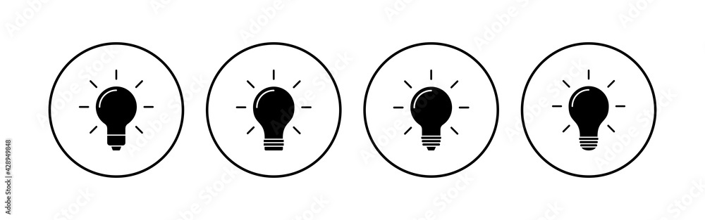 Lamp icon set. Light bulb icon vector. idea symbol. Lamp icon set. Light bulb icon vector. idea symbol.