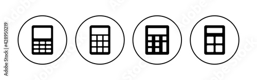 Calculator icon set. Accounting calculator icon. calculator vector