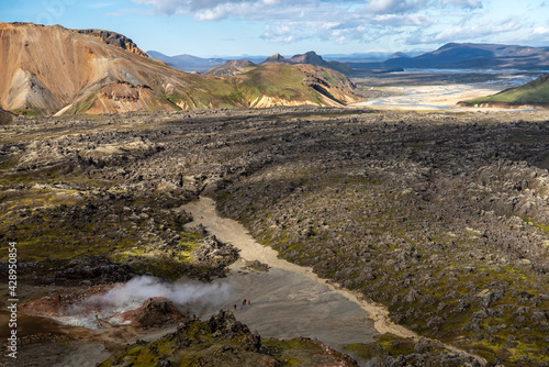 Volcanic mountains of Landmannalaugar in Fjallabak Nature Reserve. Iceland