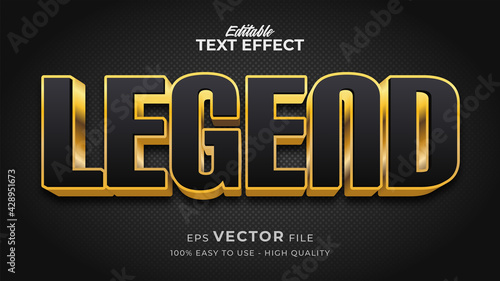 Editable text style effect - legend Retro text style theme