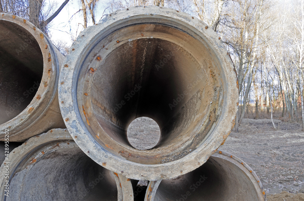 Large diameter concrete pipes for the construction of water supply and drainage systems
