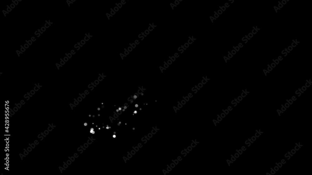 A cluster of round white particles on a black background A cluster of round white particles on a black background