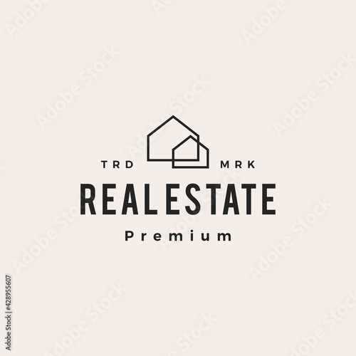 house home real estate hipster vintage logo vector icon illustration