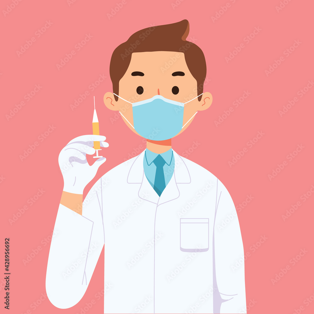 doctor health worker hold covid corona vaccine syringe doctor health worker hold covid corona vaccine syringe