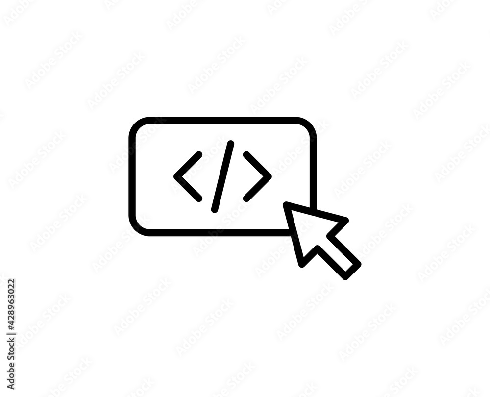Code line icon Code line icon