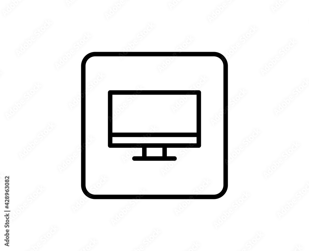 Computer line icon Computer line icon