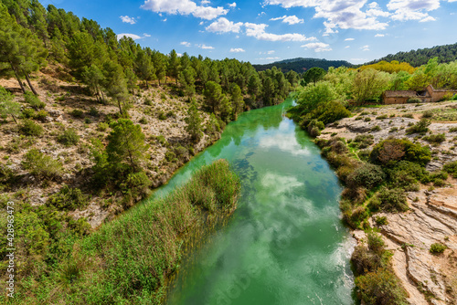 Hoces del Rio Cabriel Natural Park between Valencia and Cuenca in Spain. Protected Area. 