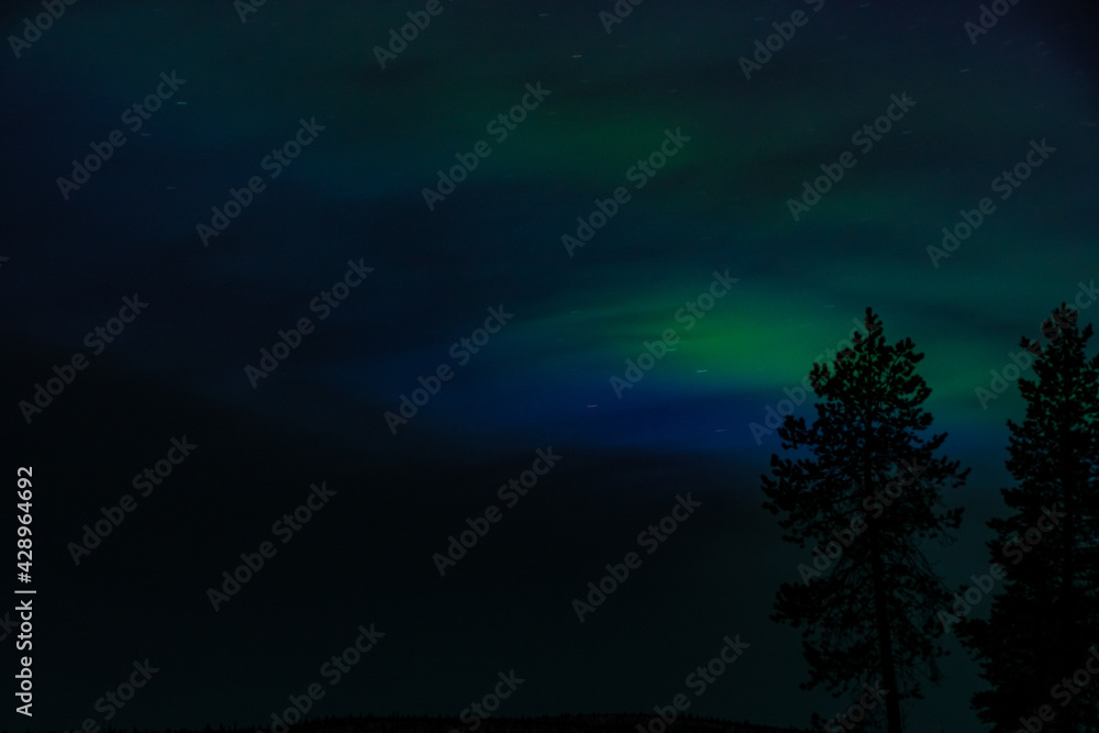 northern lights aurora borealis in lappland