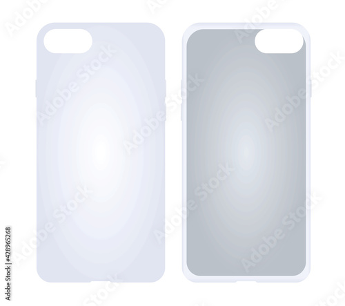 White phone case. vector illustration