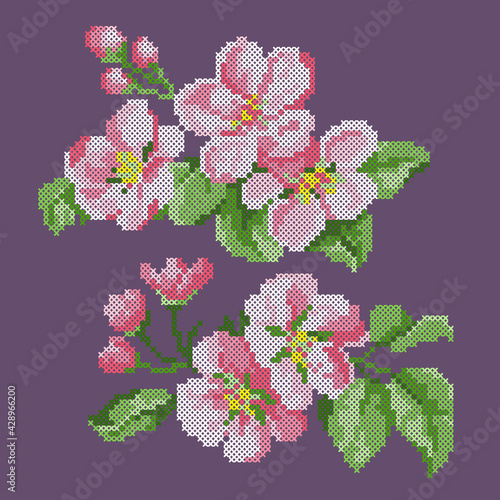 embroidery cherry blossom