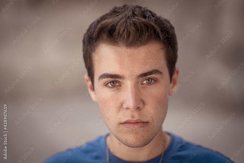 Young attractive man posing with natural beauty. Real People Outdoors Portrait