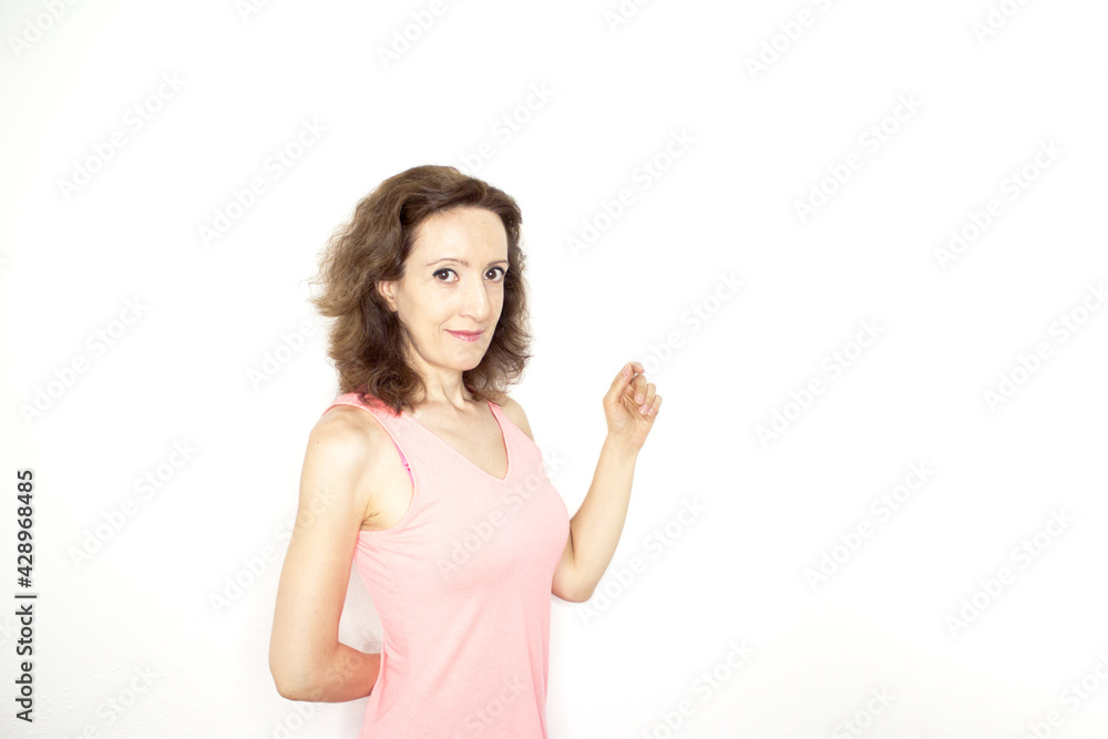 Portrait of woman with happy and positive expression Portrait of woman with happy and positive expression