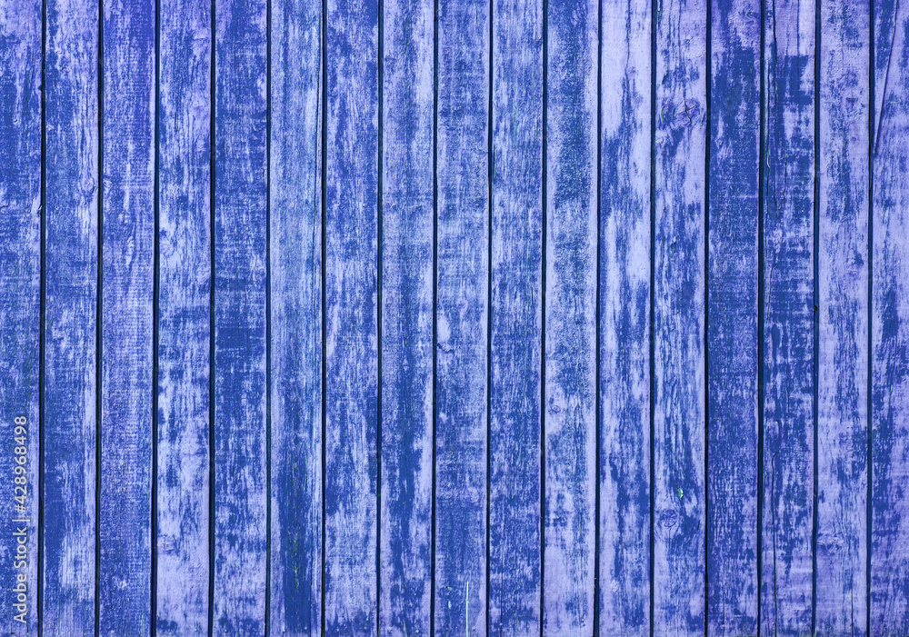 Fototapeta premium old wooden wall, blue background. Close up