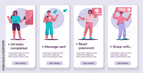 Vector banner illustration of Onboarding concept