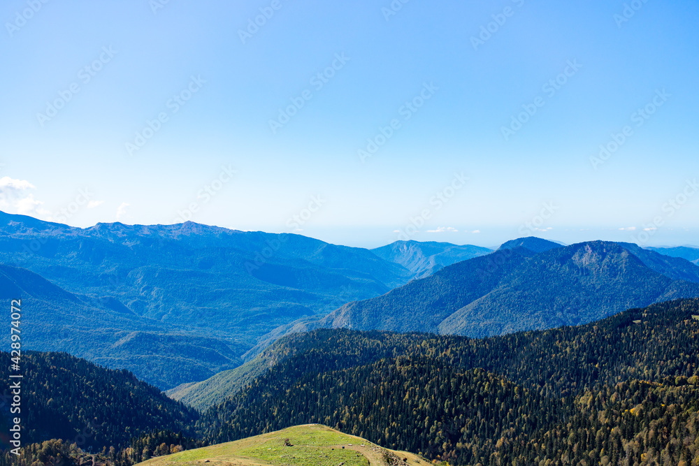 Fototapeta premium Russia Sochi Krasnaya Polyana summer day beautiful landscape