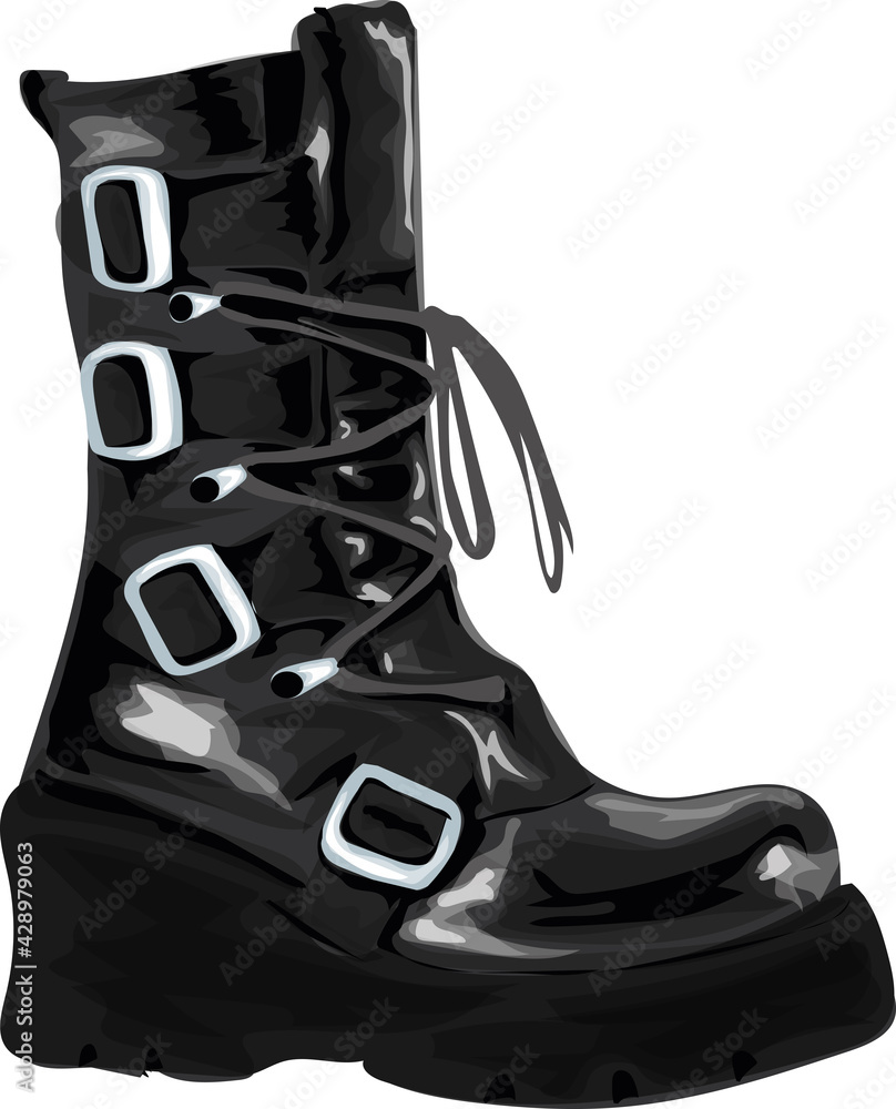 Gothic Boot clip art - stylized art Gothic Boot clip art - stylized art