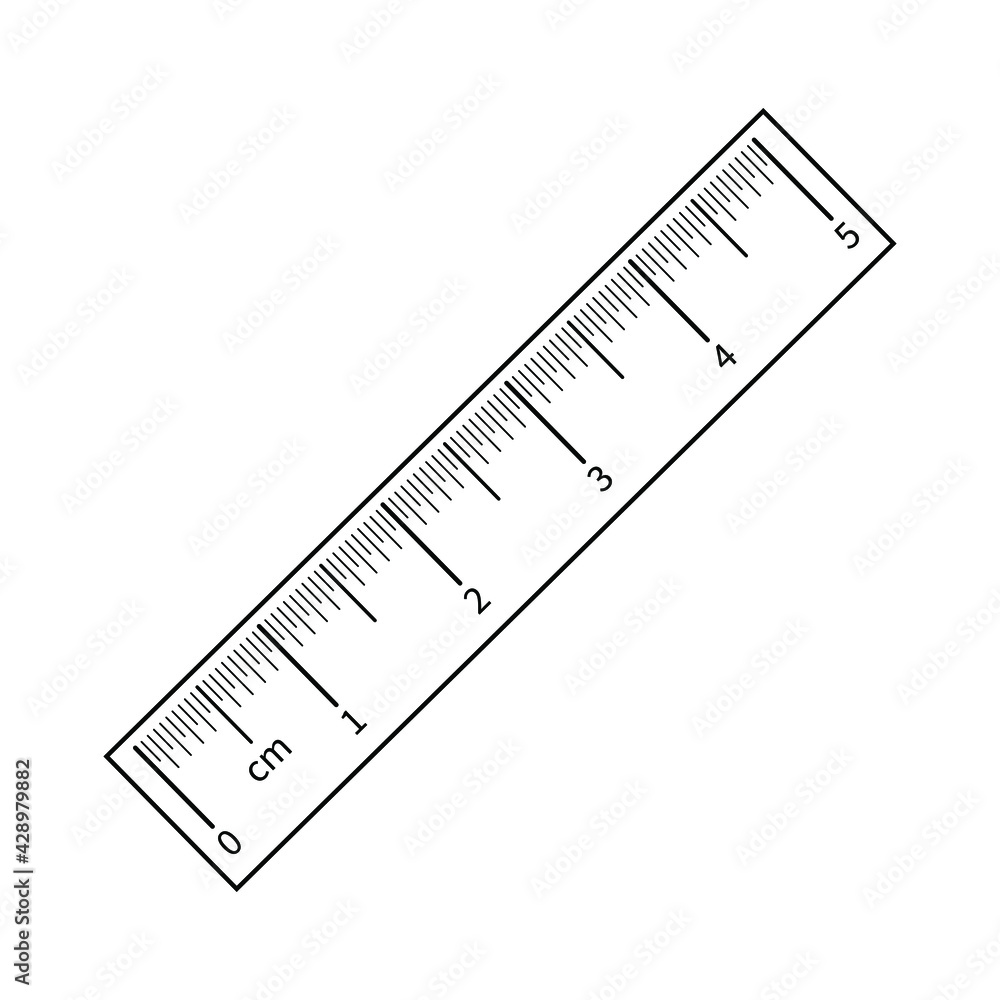 Plastic School Drawing Ruler on a White Background Stock Vector -  Illustration of centimeters, drawing: 215173820