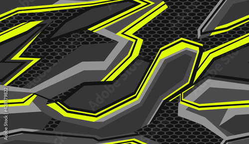 Seamless geometric pattern. Digital geometric camouflage from spots. Racing background. Print vinyl and decal. Vector illustration