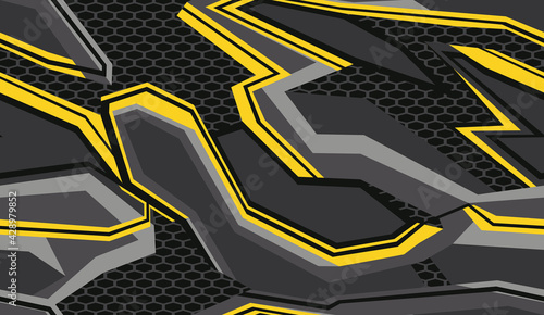 Seamless geometric pattern. Digital geometric camouflage from spots. Racing background. Print vinyl and decal. Vector illustration