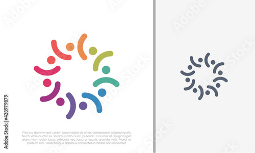 Global Community Logo Icon Elements Template. Community human Logo template vector. Community health care. Abstract Community logo