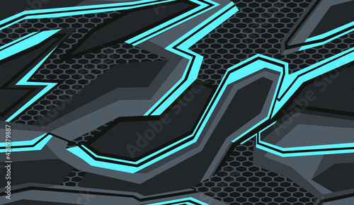 Seamless geometric pattern. Digital geometric camouflage from spots. Racing background. Print vinyl and decal. Vector illustration