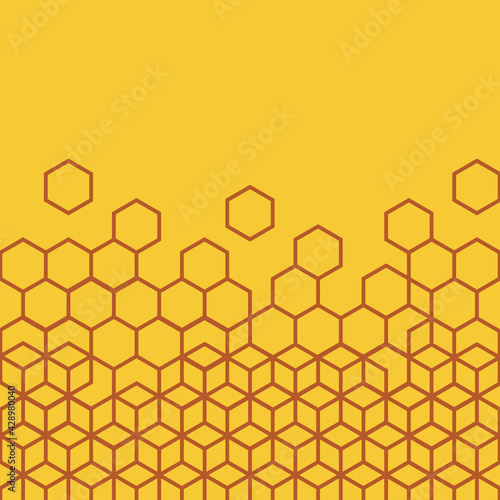 Honeycomb abstract line pattern background vector