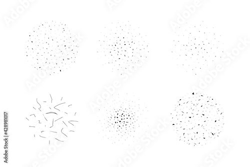 Wallpaper Mural Set of round noisy brushes. Add texture to tour designs. Stock vector illustration. Torontodigital.ca