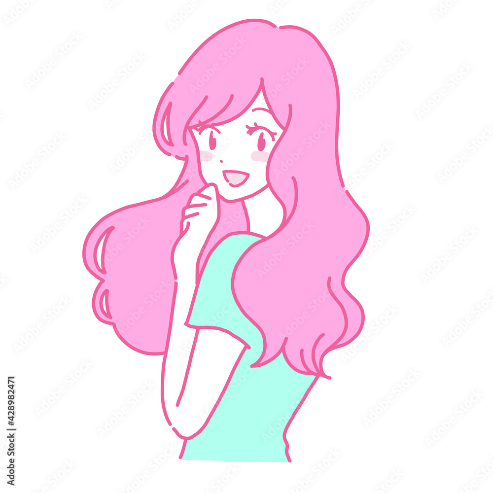 振り返る女性 振り返る女性